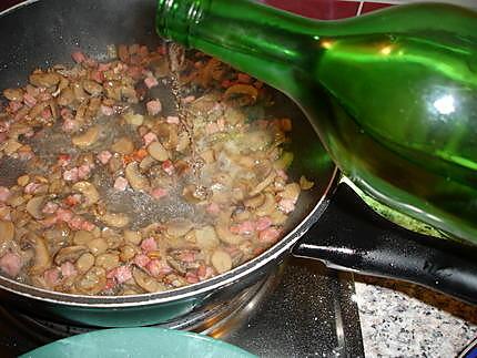 recette Cuisses de Poulet Champignons Lardons