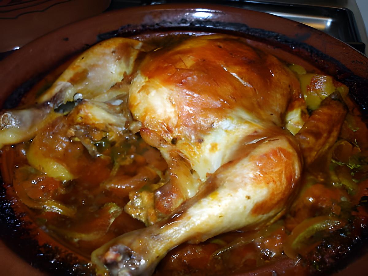 recette Tajine de poulet aux citrons confits................ Facil..... rapide... et délicieux.............