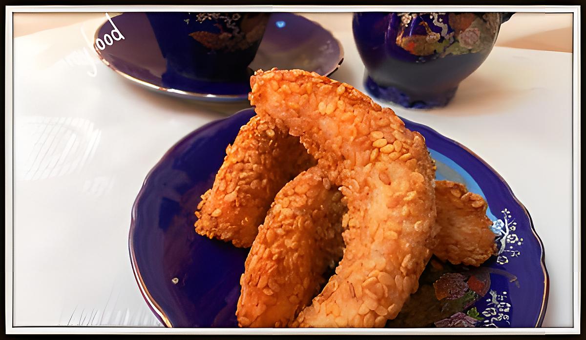 recette Cornes de gazelle aux graines de sésame"Gâteaux Marocains"