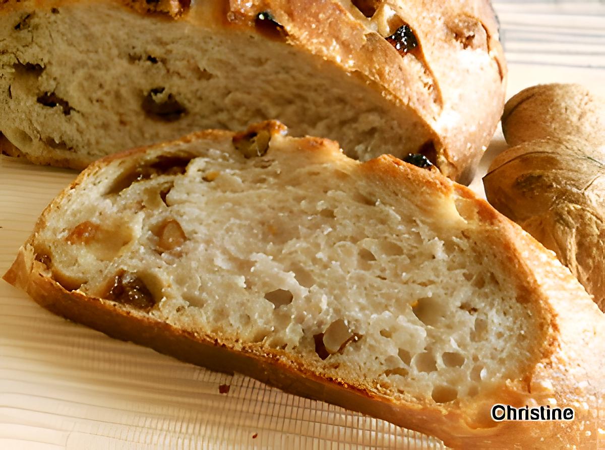 recette Pain au levain noix et raisins secs