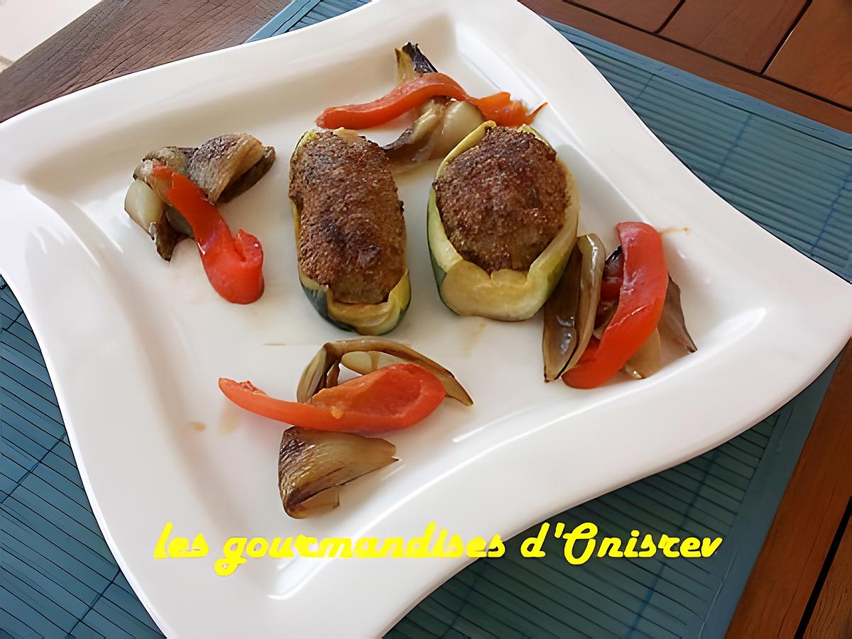 recette Farcis de courgettes au couscous