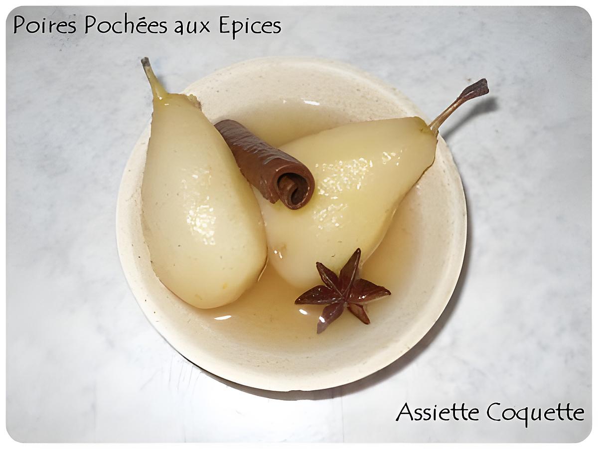 recette Poires Pochées aux Epices