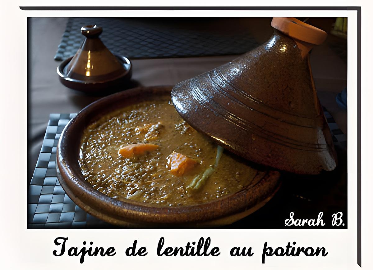 recette Tajine de lentilles au potiron