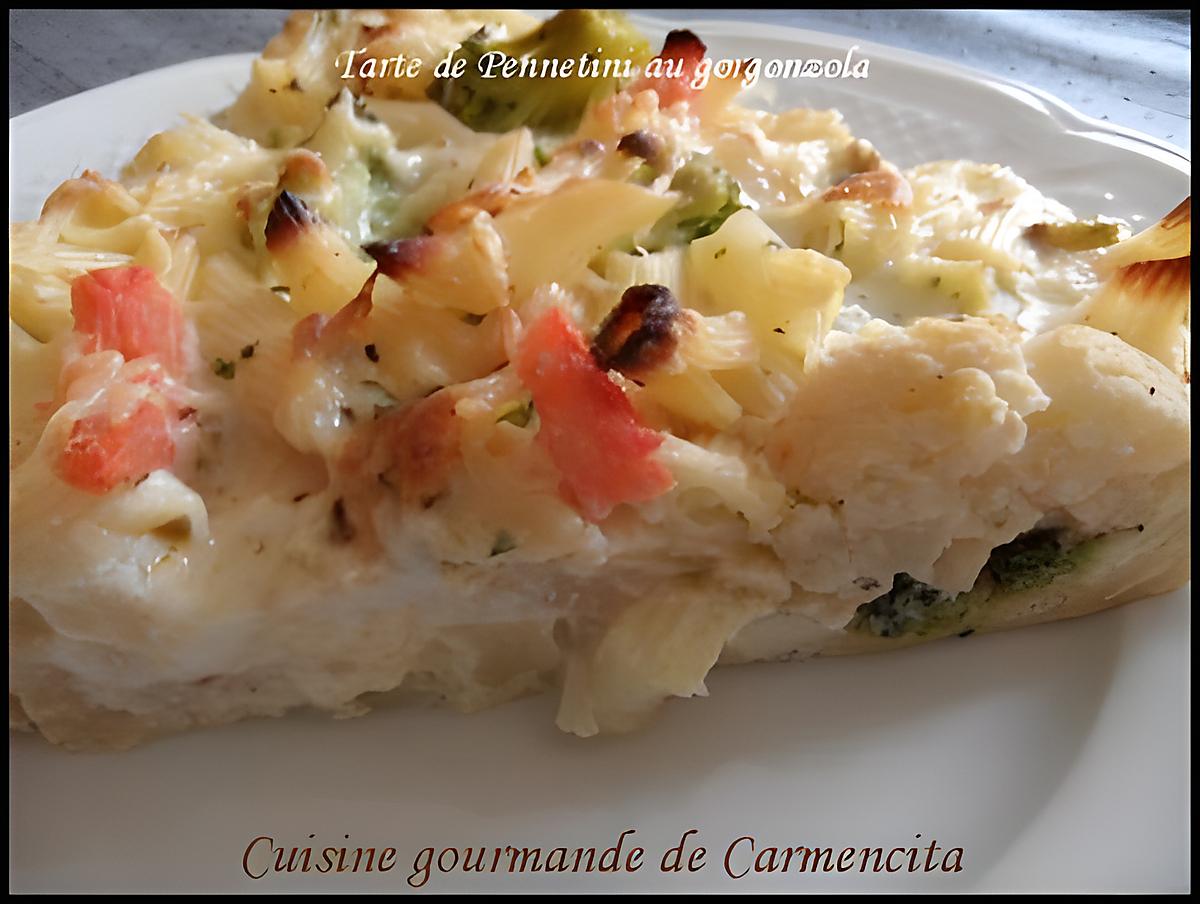 recette Tarte de pennetini au gorgonzola