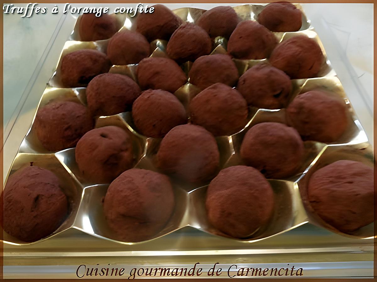 recette Truffe à l'orange confite