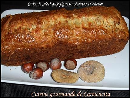 recette Cake de Noël aux  figues-noisettes et chèvre