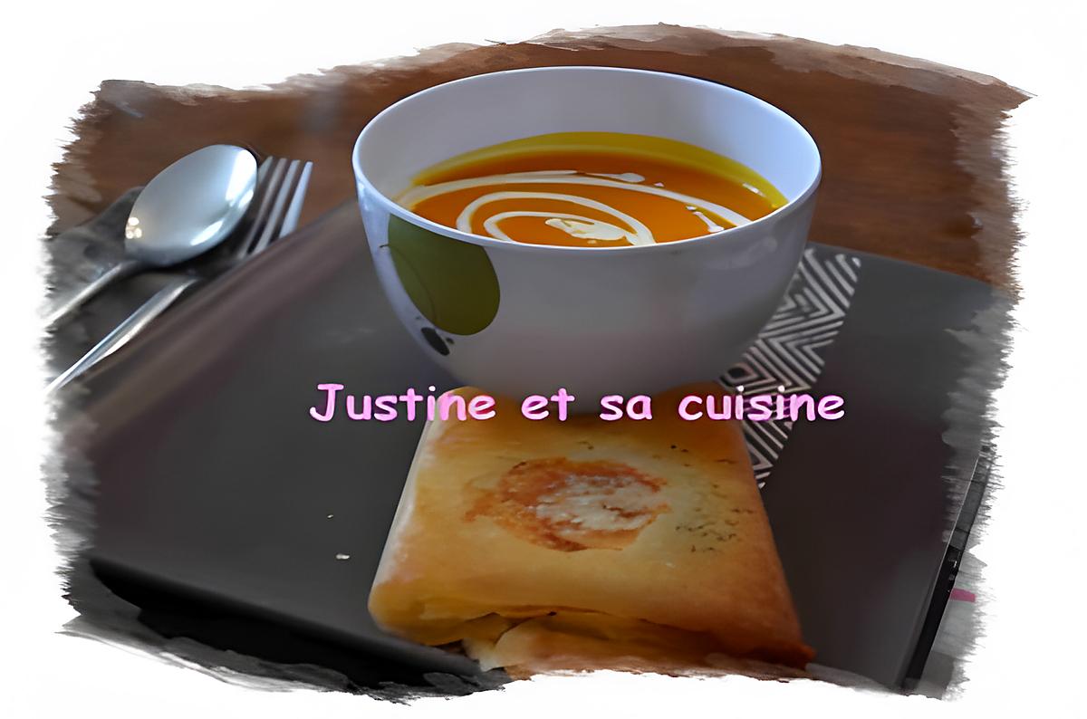 recette Velouté de potimarron et son croustillant au chèvre