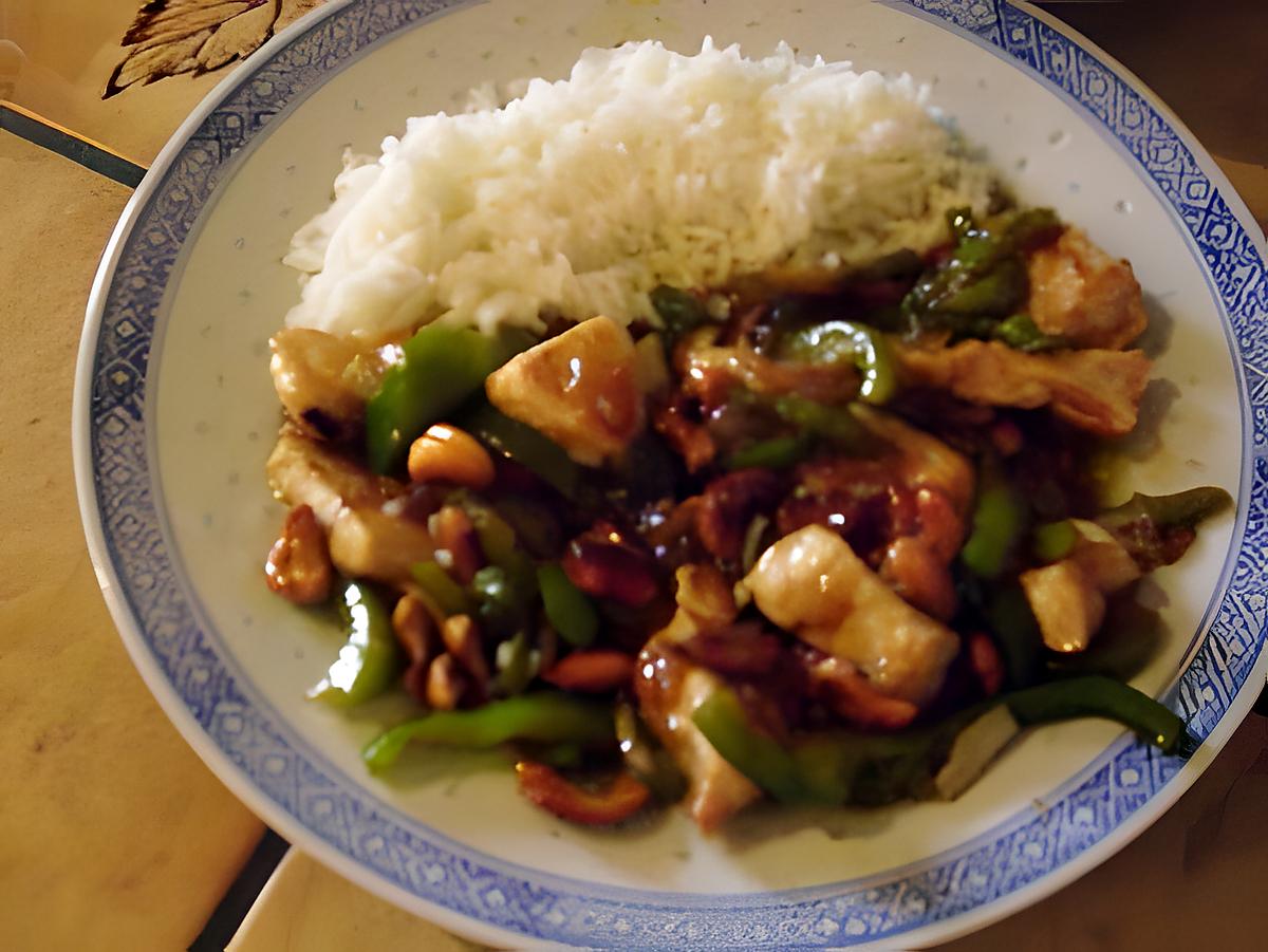 recette poulet sauté aux noix de cajou