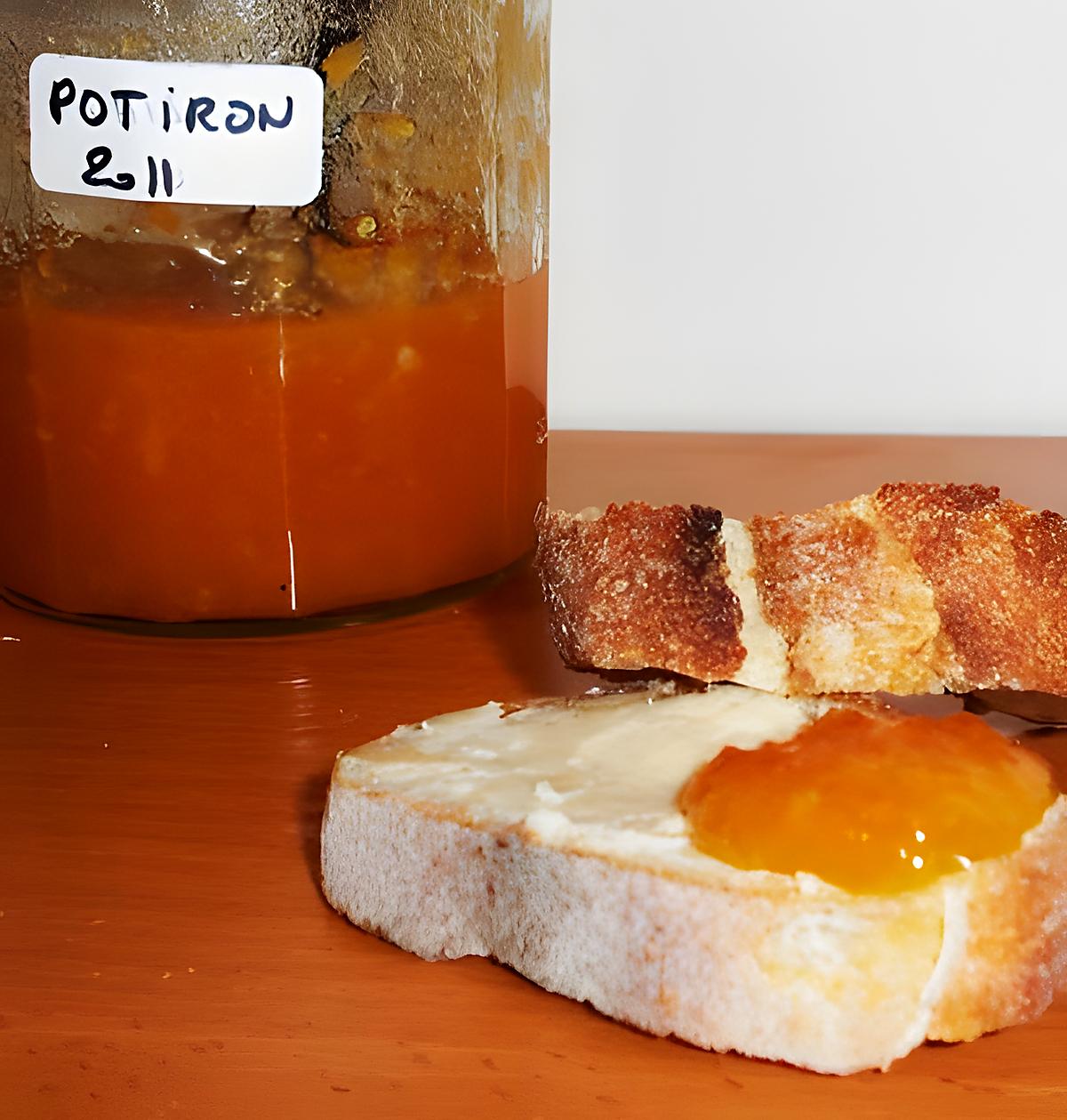 recette Confiture de potiron à l'orange