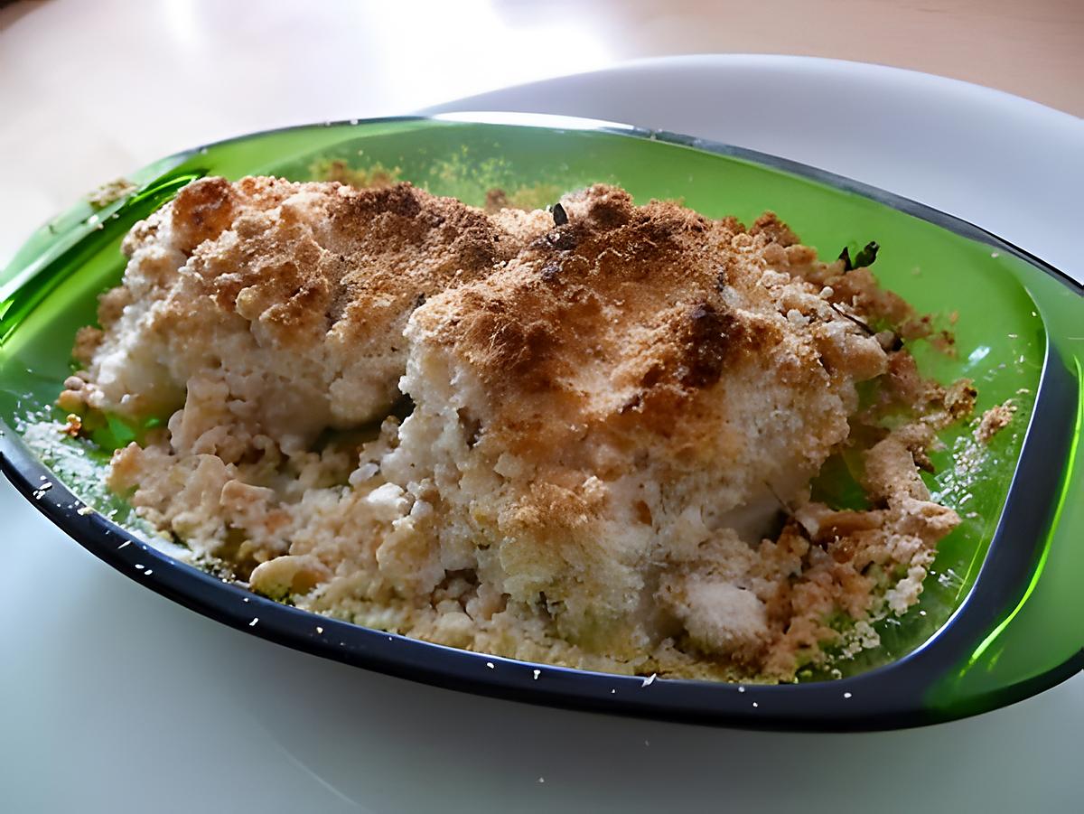 recette Cabillaud au crumble d'herbes