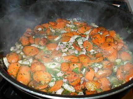 recette Carottes à la crème et aux petits lardons....à ma manière......