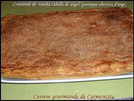 recette Croustade de sandia cabello de angel ( pastèque de cheveux d'ange)