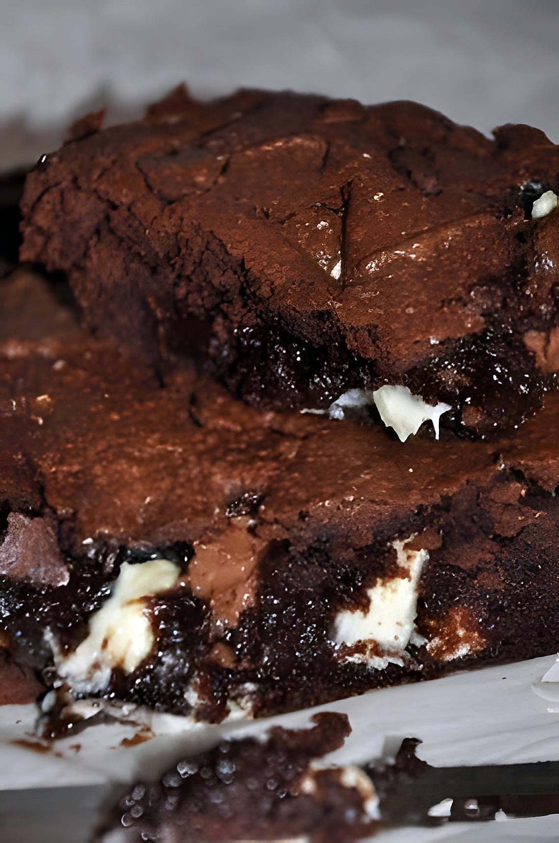 recette LE brownie aux 3 chocolats