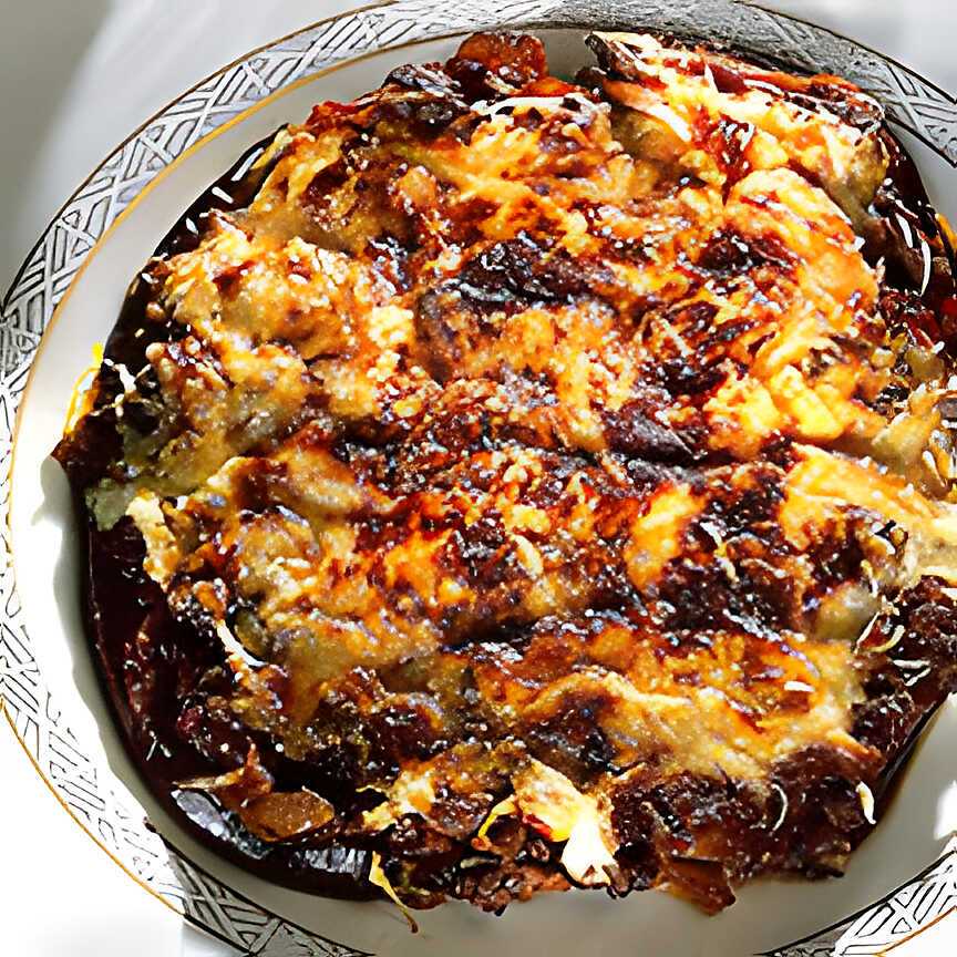 Aubergine gratinée à la bolognaise