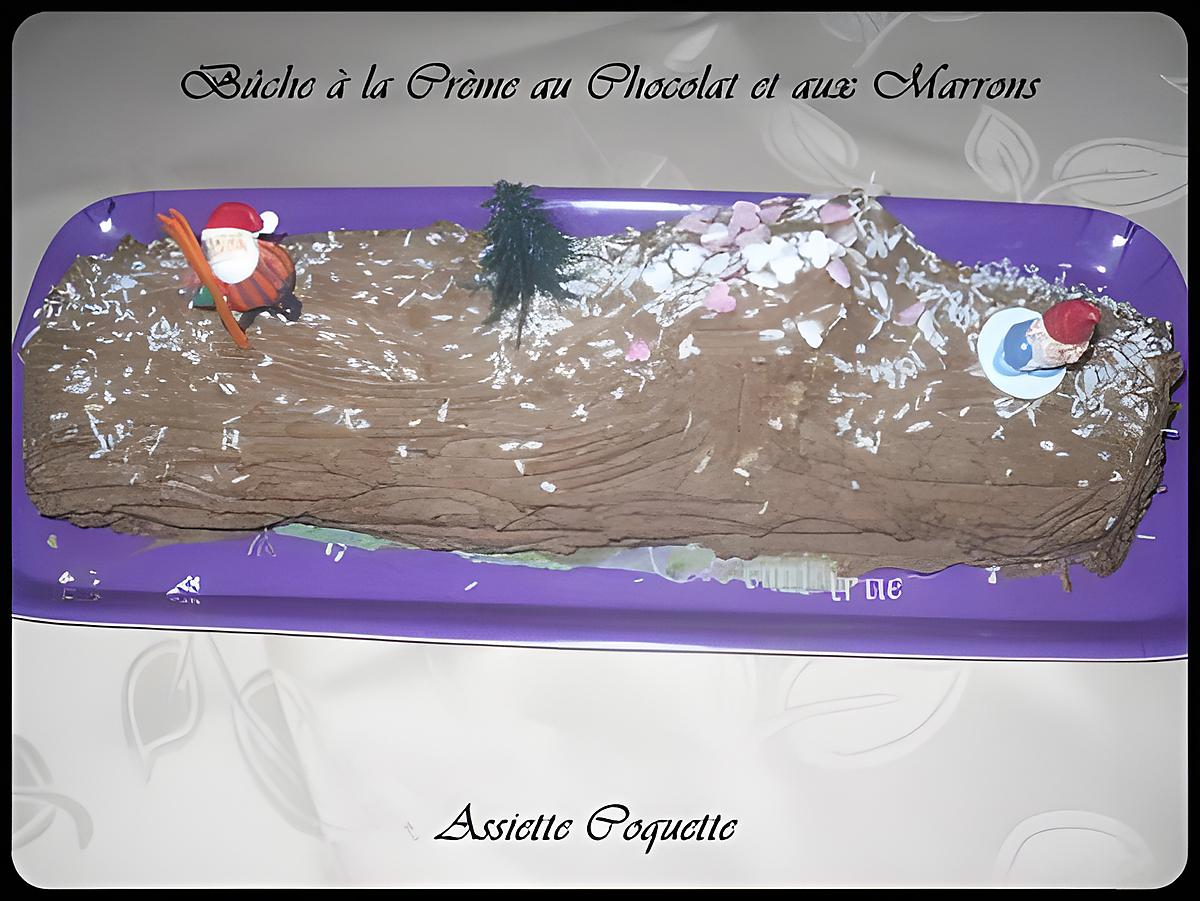 recette BUCHE CREME CHOCOLAT MARRON