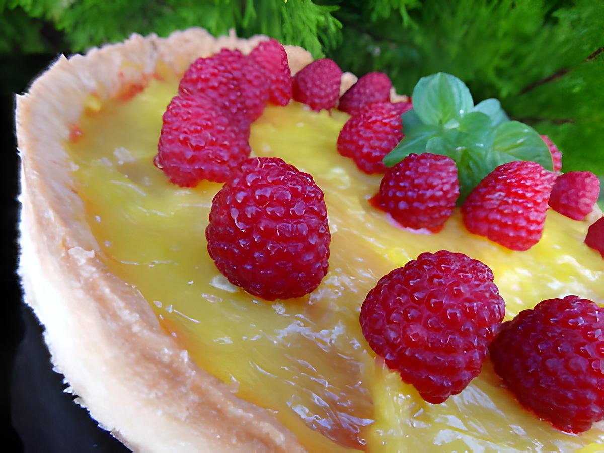 recette Tarte framboises curd-lemon curd