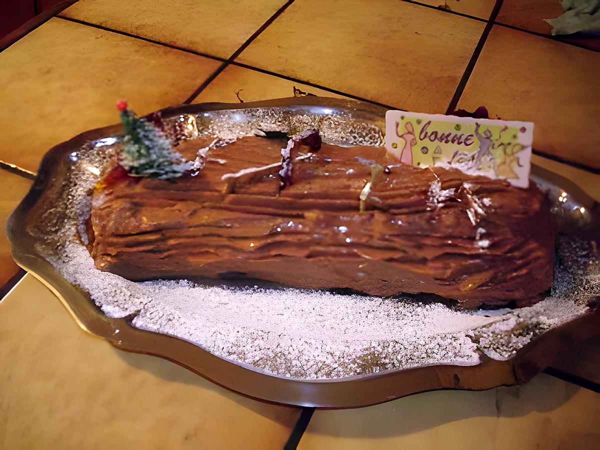 recette bûche mascarpone caramel chocolat