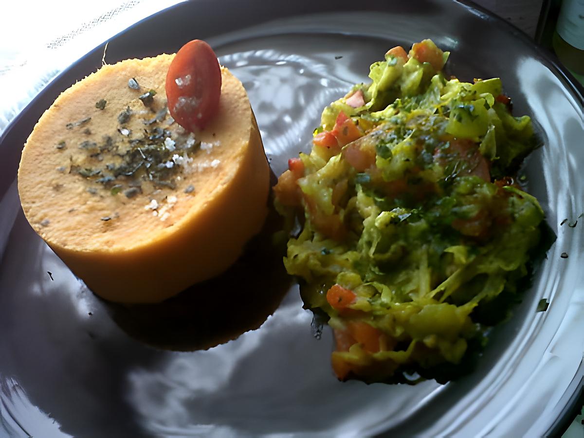 recette Purée de patate douce et julienne de légumes a ma sauce