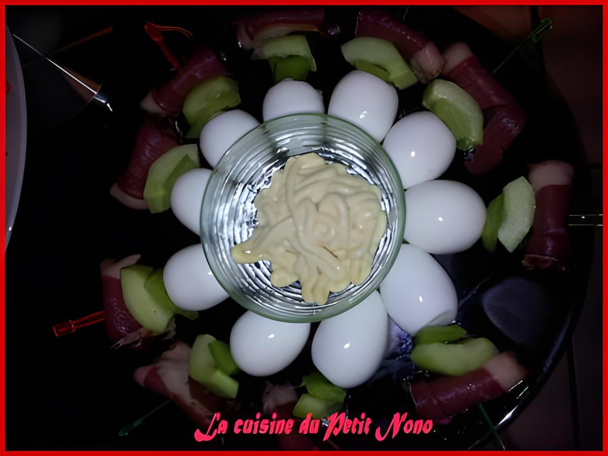 recette Brochette Oeuf de Caille / Magret de Canard