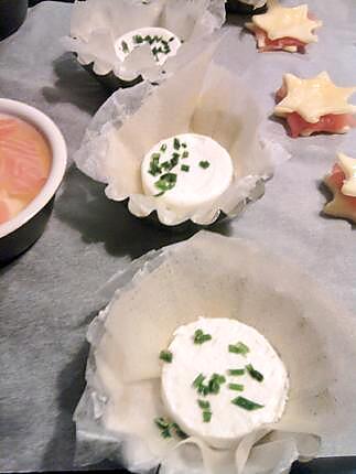 recette Mini aumoniéres aux chevre frais et ciboulette