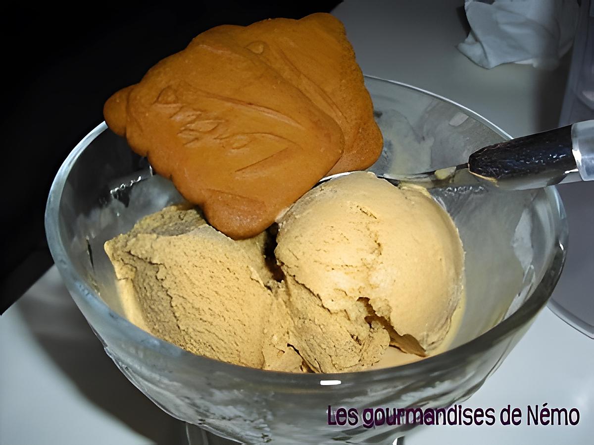 recette glace au spéculoos