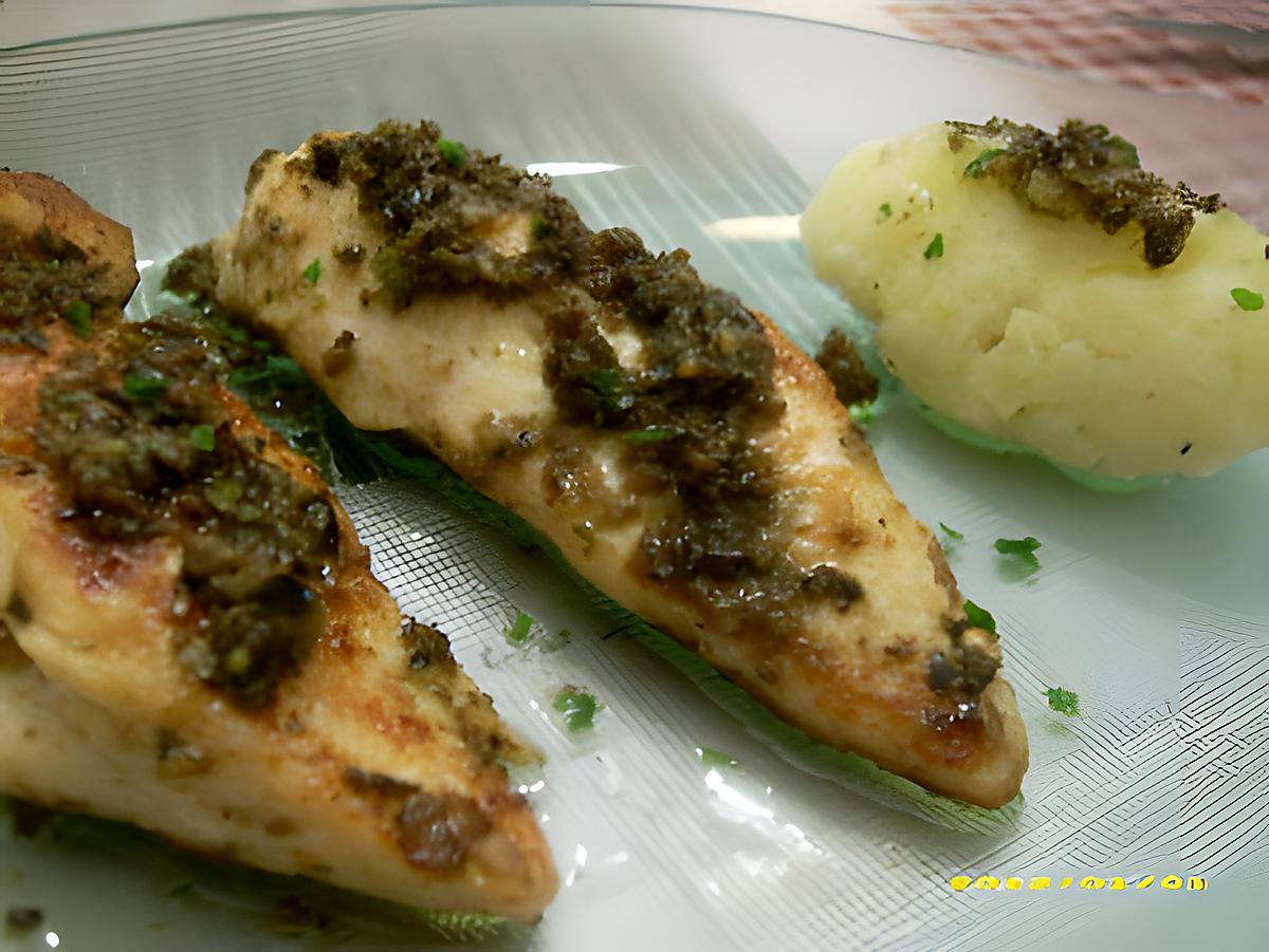 recette filets de poulet sauce tapenade