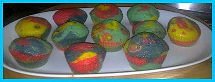 recette Cupcakes Multicolore !!!