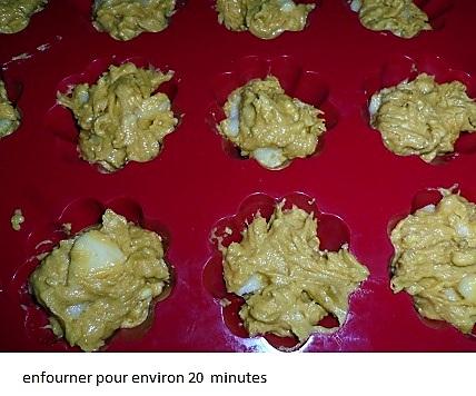 recette Muffins à la pâte de spéculoos et poires