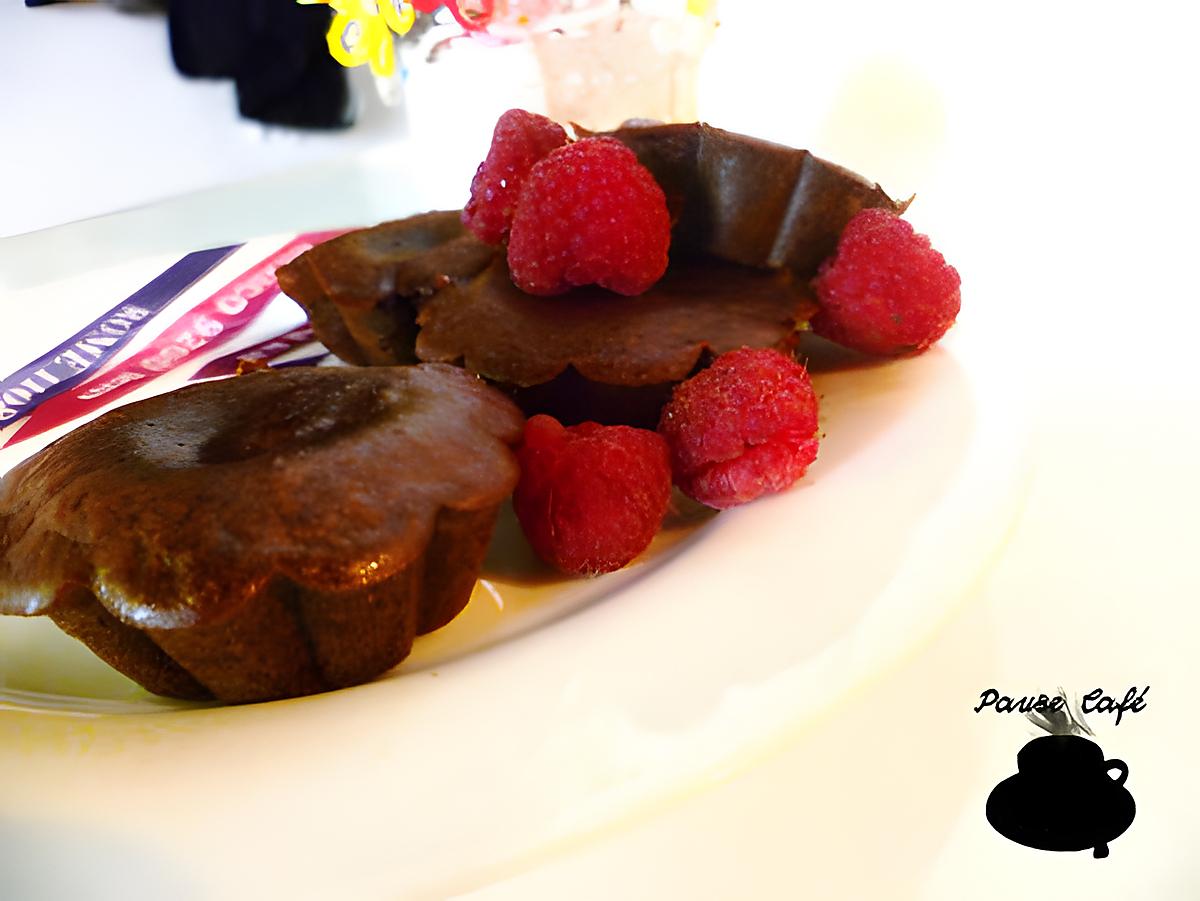 recette Fondants choco framboises