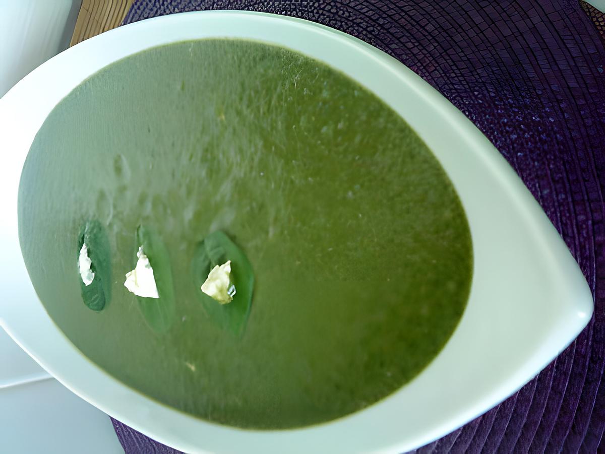 recette Soupe d'épinard en St Augur