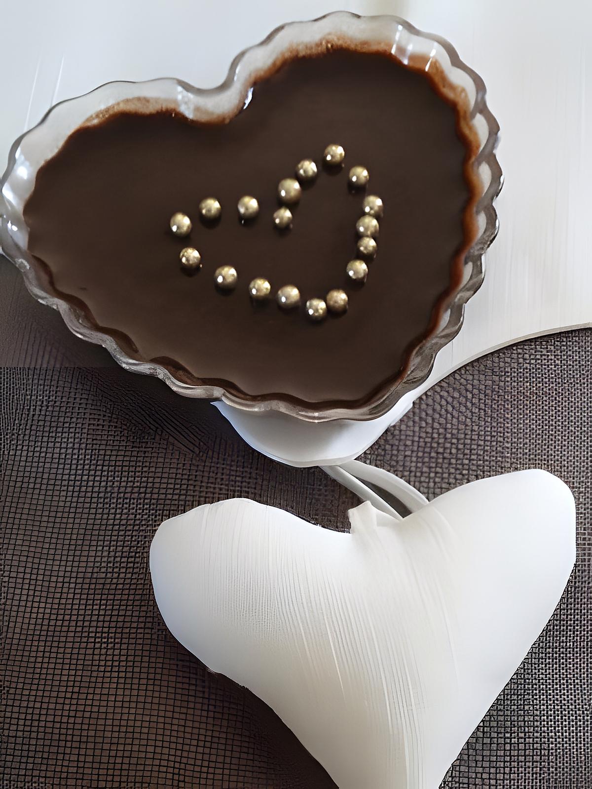 recette Petits coeurs de crème au chocolat