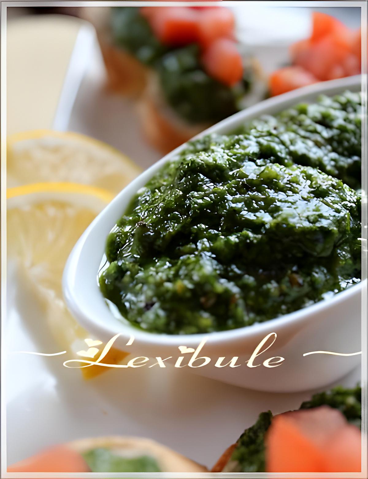 recette Pesto de coriandre piment et citronné