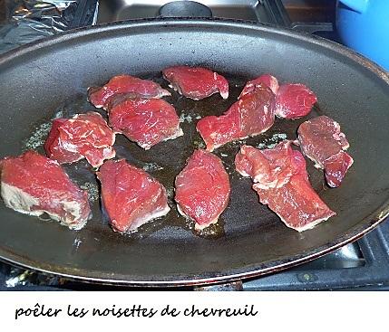 recette Noisettes de chevreuil aux marasmes d’oréades