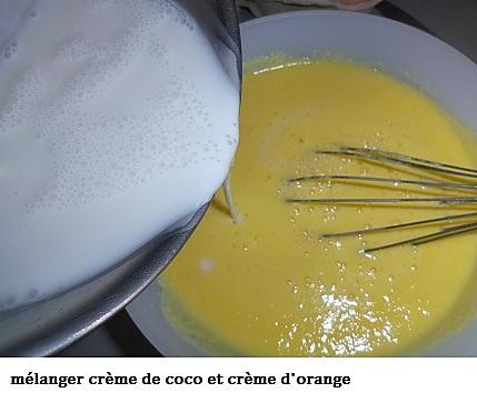 recette Verrines de crème orange -coco