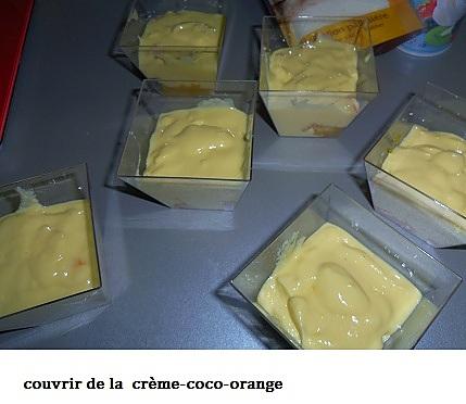 recette Verrines de crème orange -coco