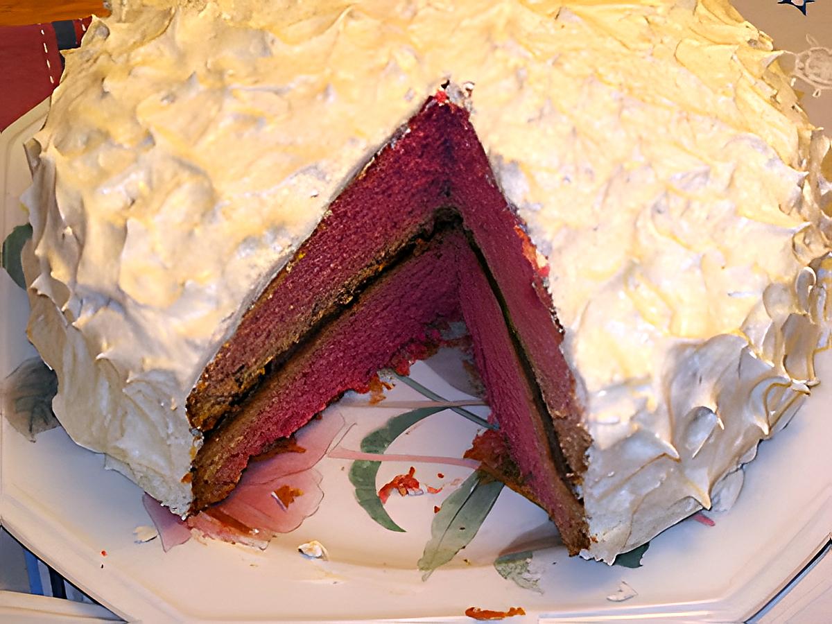 recette Gâteau rouge et glaçe au beurre