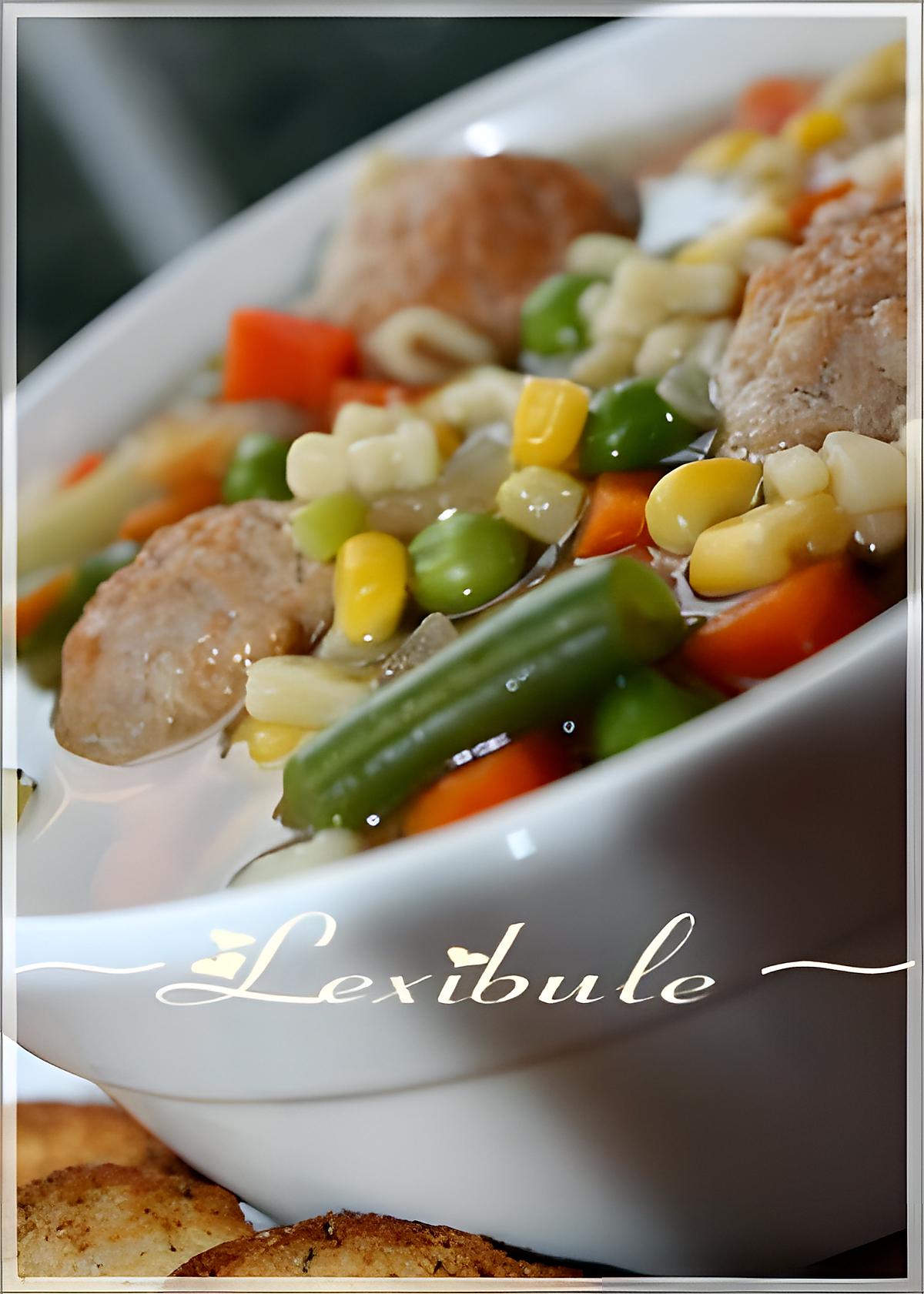 recette Soupe alphabet aux boulettes