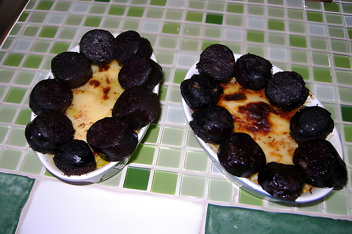 recette Gratin de poireau boudin noir