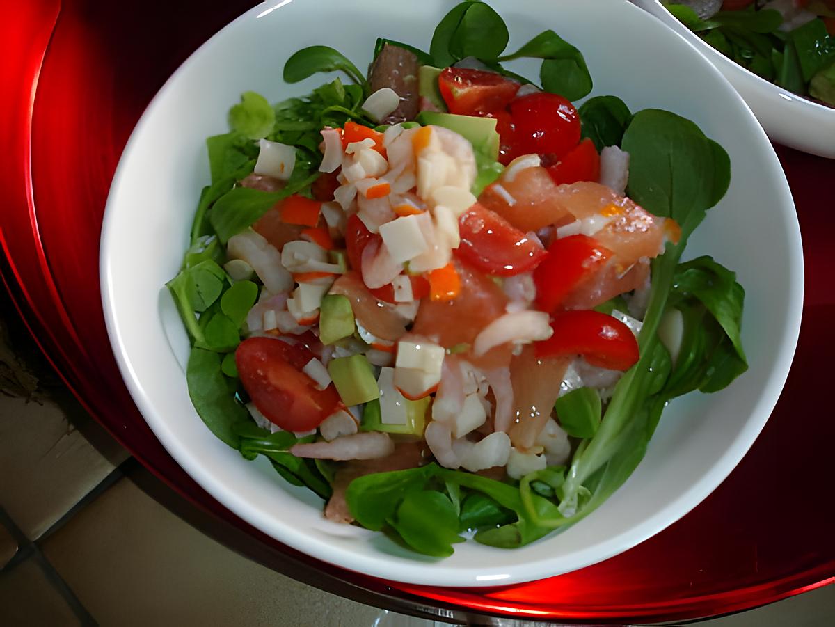 recette salade de  pamplemousse
