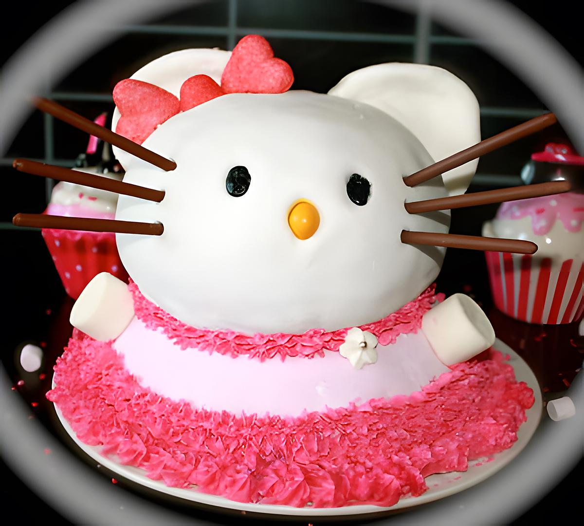 recette Gâteau 3D "Hello Kitty"