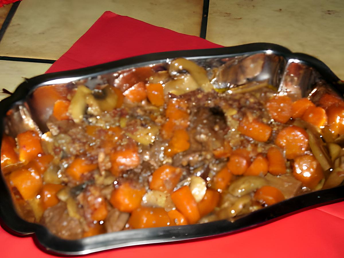 recette boeuf braisé aux carottes