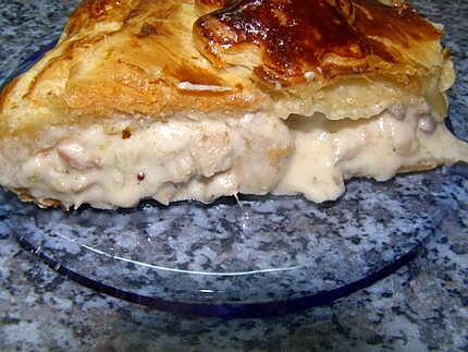 recette tourte poulet saumon