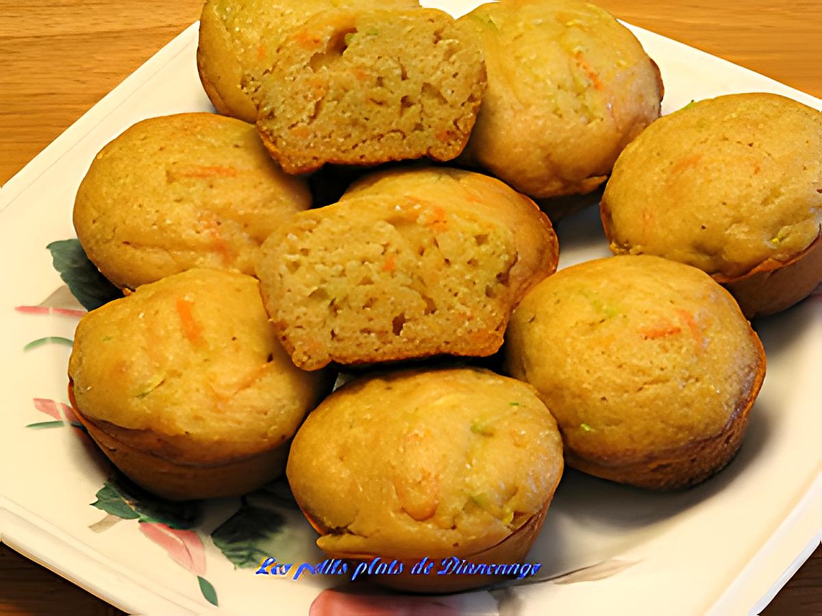 recette Muffins aux zucchinnis ,carottes et compote de pommes et poires