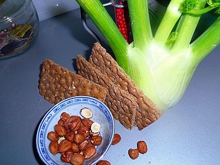 recette Aspics de fenouil, crumble aux noisettes