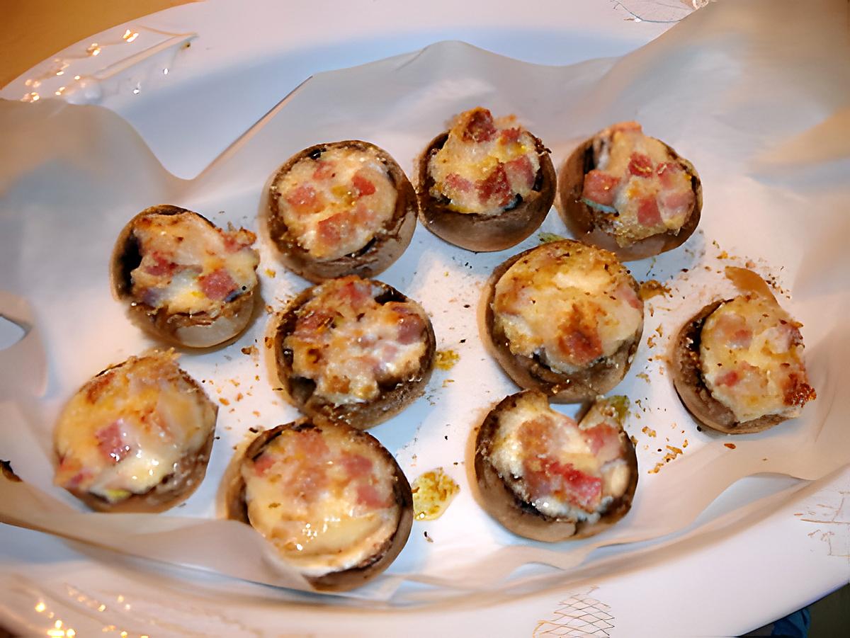 recette petits champignons farcis à ma façon