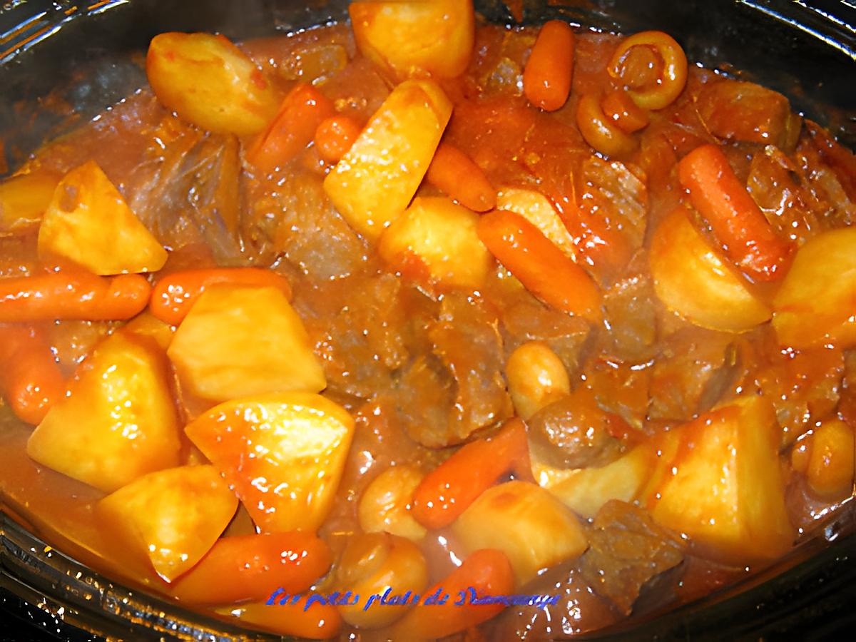 recette Boeuf en cubes aux tomates et légumes