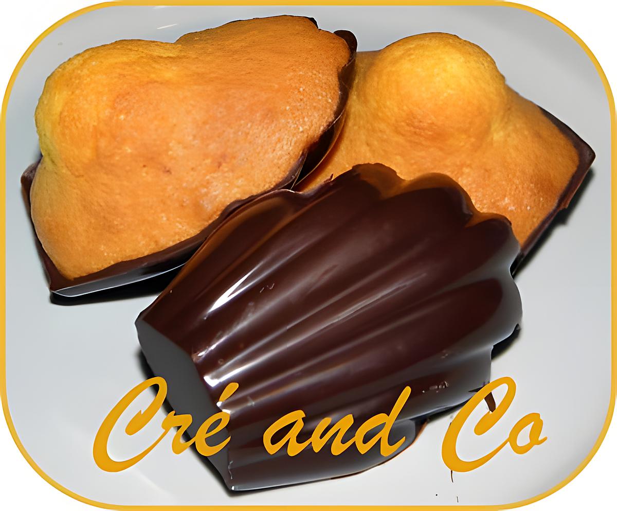 recette Madeleines en coque de chocolat noir