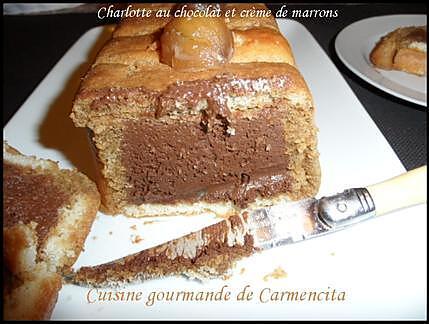 recette Charlotte au chocolat et crème de marrons