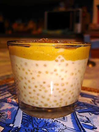 recette Perles du Japon en verrines, orange curd et graines de pavot