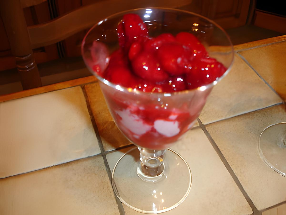 recette glace fraise et fruit